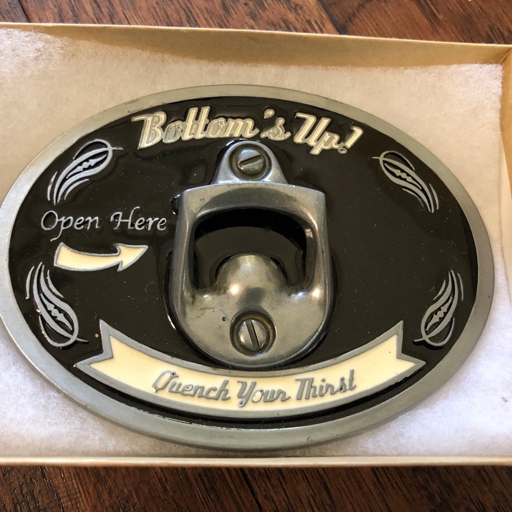 Belt buckle bottle opener